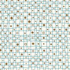 Seamless pattern of hand drawn netting structure and dots