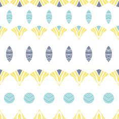 Abstract tribal shapes stripes seamless pattern background