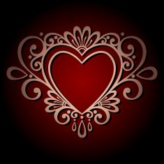 Vintage Card with Heart N13