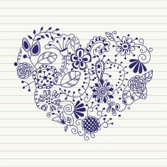 Heart made of flowers N4