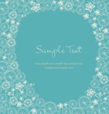 Ornamental floral background with sample text
