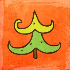 Pine Tree on Grunge Background N2