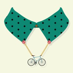 Hipster Collar with Chain Bicycle Accessory