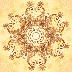 Ornate vintage vector pattern in mehndi style N13