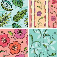 Botanical hand drawn seamless pattern