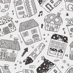 seamless house pattern N4