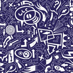 speech bubbles and arrows - seamless vector pattern N2