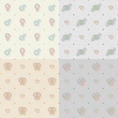 Set of patterns with sex symbols