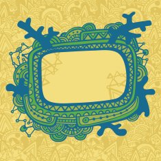 Card with ornate frame N4
