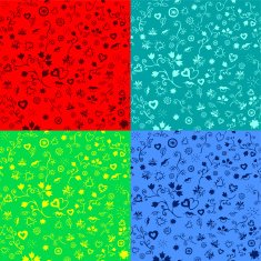 Seamless doodle love texture