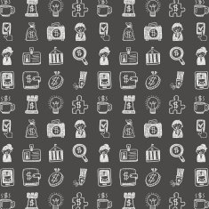seamless doodle business background N3