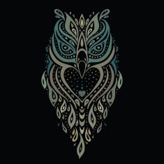Decorative Owl Ethnic pattern N4