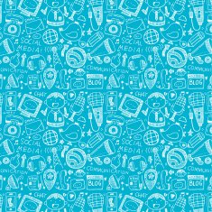 seamless doodle communication pattern N114