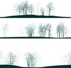 Seamless pattern with winter trees N4
