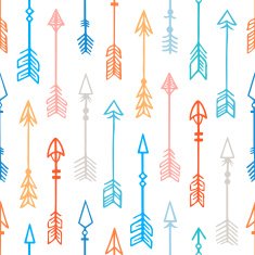 seamless background with colorful arrows