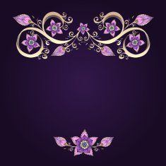 Decorative floral background with flowers N4