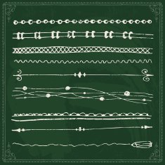 Hand drawn line border set N12