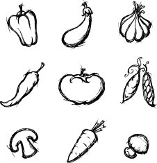 Vegetable Doodle Set