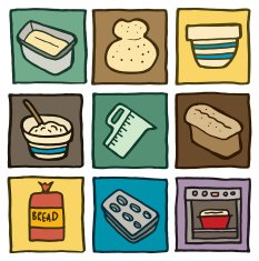 Baking icon doodles