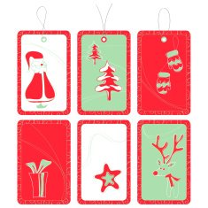 Christmas label greeting card