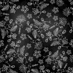 Chalk Style Hand Drawn Flowers N2