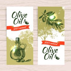 Banner set of vintage olive background splash backgrounds N3
