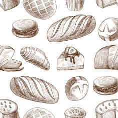 Pastry seamless pattern N2