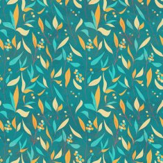 Seamless pattern with colorful leaves