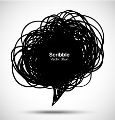 Scribble black bubble N3