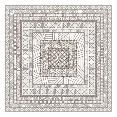Original drawing tribal doddle rectangle
