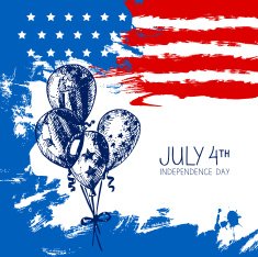 4th of July background with American flag N2