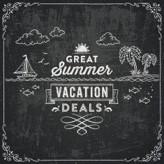 Summer Blackboard Sign