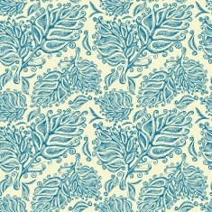 Doodle ink seamless leaf pattern N4