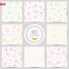 set of fruit patterns