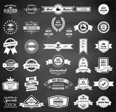 Chalkboard Badges and Design Elements