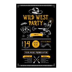 Invitation wild west party N3
