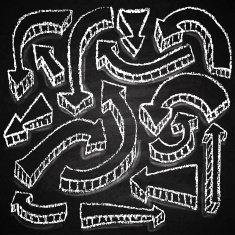 Chalkboard design elements Arrows N2