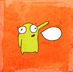 Monster on Grunge Background N9