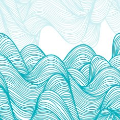 Abstract hand-drawn waves background N23