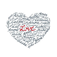 Lettering Heart Valentine Card N2