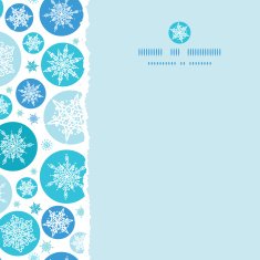Round Snowflakes Square Torn Seamless Pattern Background