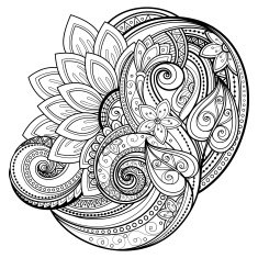 Vector Monochrome Floral Background N40