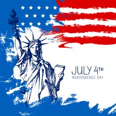 4th of July background with American flag N3