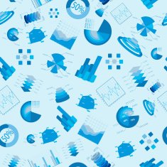 Business charts and diagramms seamless patters N2