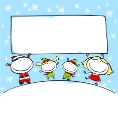 Family with a banner N2