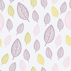 Stylish seamless pattern with textured leaves
