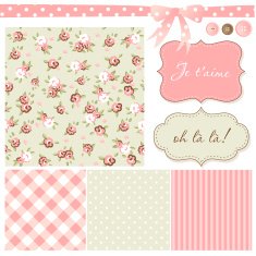 Vintage Rose Pattern frames N3