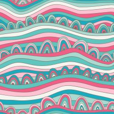 Seamless wave hand-drawn pattern N107