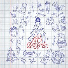 Hand Drawn Christmas Set N26