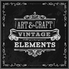 Hand Drawn Chalk Vintage Label N21
